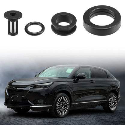 Fuel Injector Seal O Ring 4 x Sets for Honda Prelude (1997-2001) NBR Rubber Black