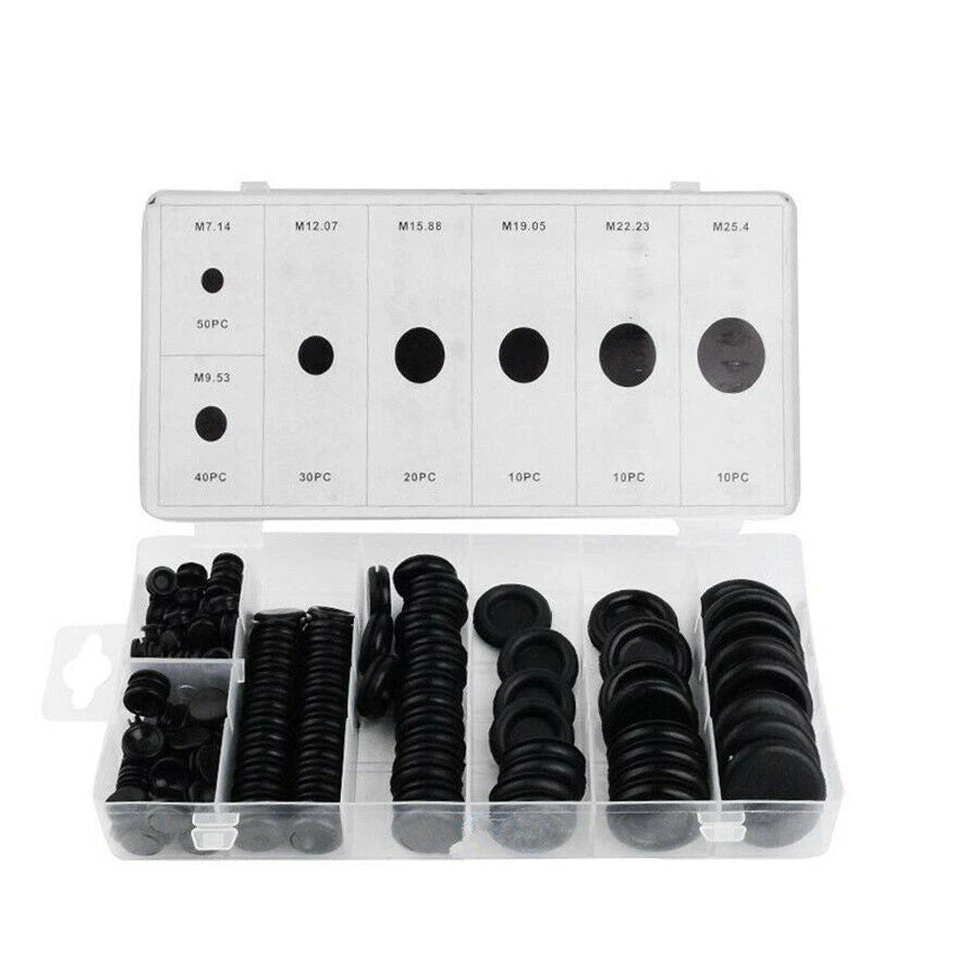 170 Pcs Mixed Rubber Grommets for Car Panel Hole Plugs & Electrical Wires