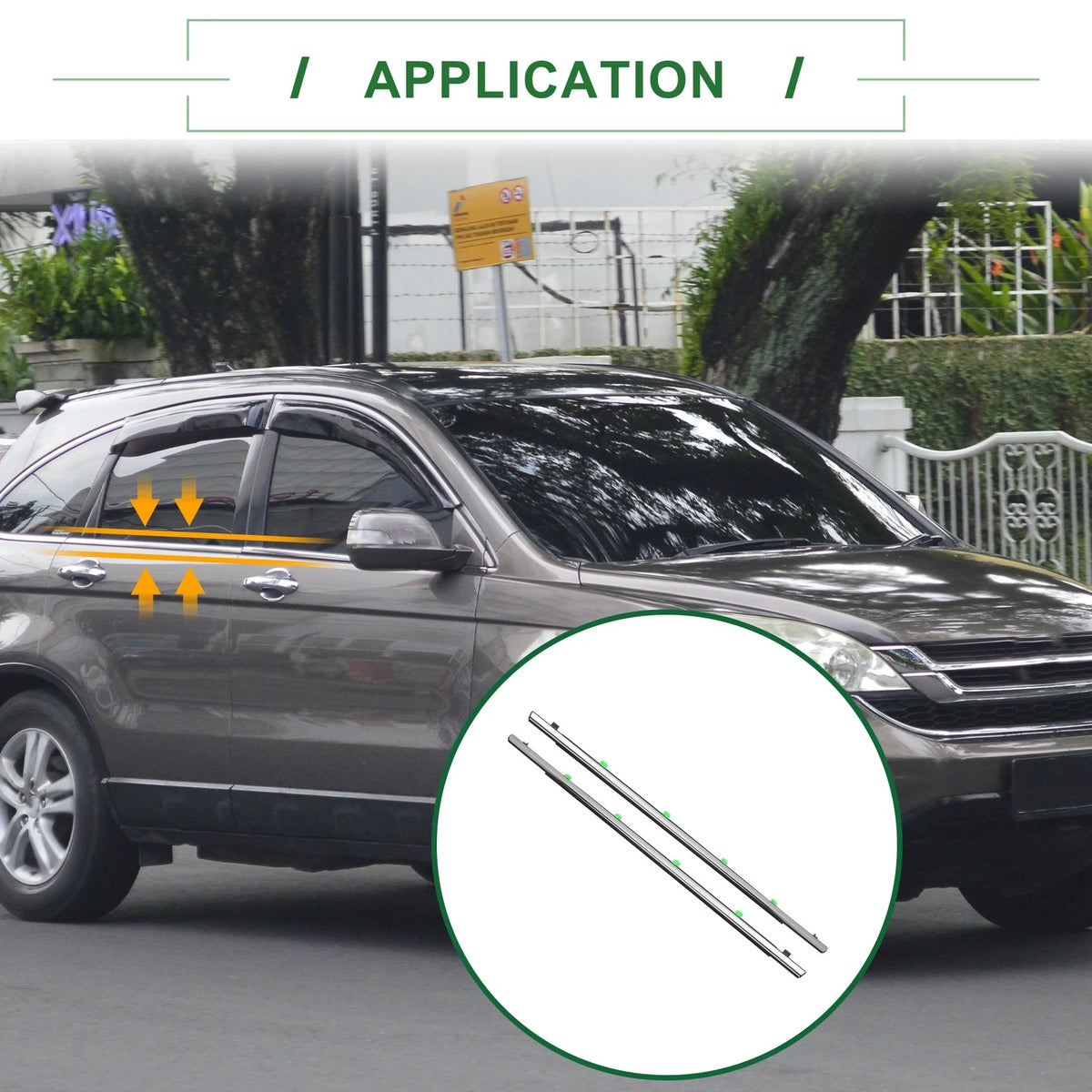 2 x Rear Left & Right Weatherstrip Window Seals for Honda CR-V (2017-2023)