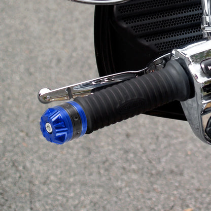 1 Pair 18mm Handlebar End Caps Plug Bar Ends Aluminum Blue for Universal