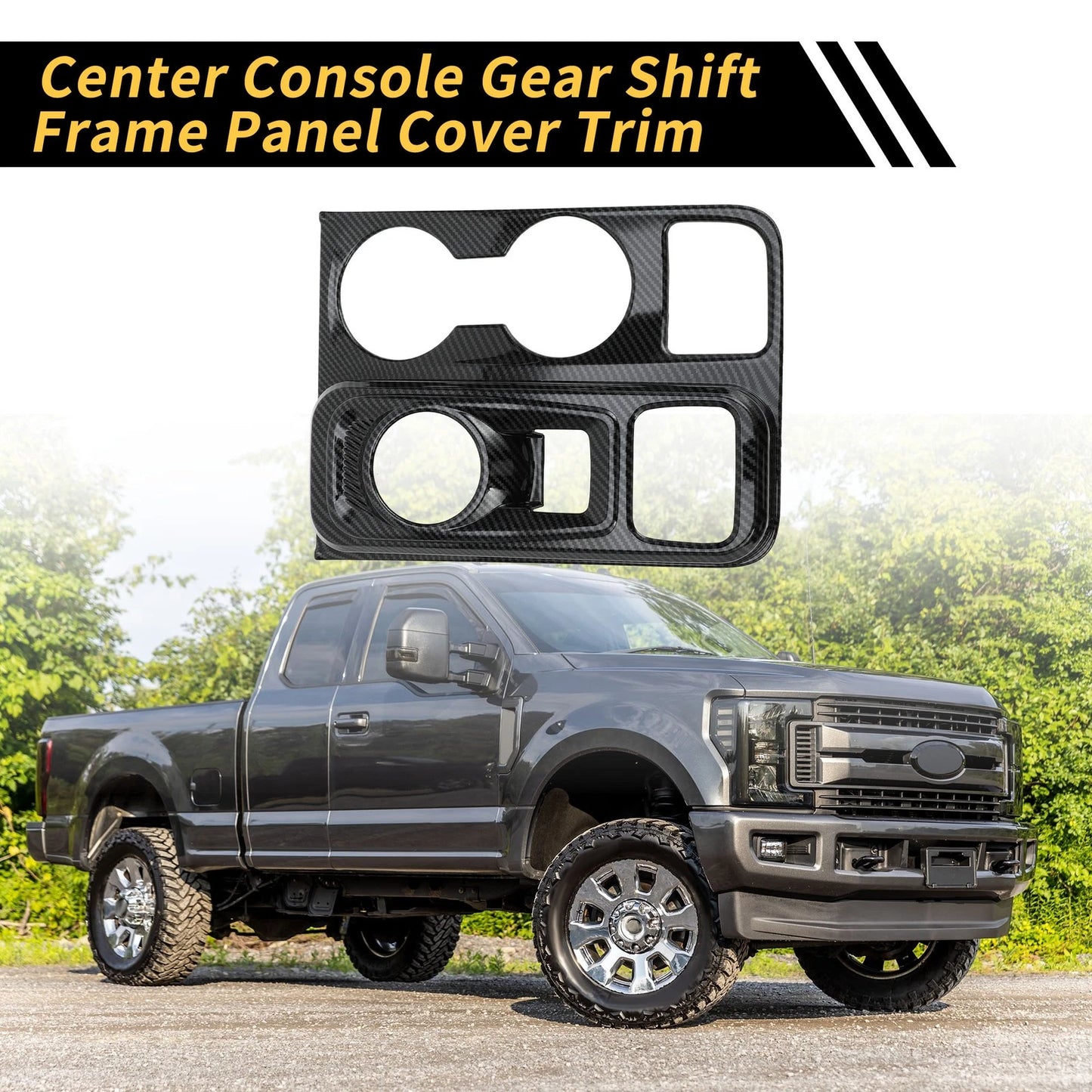 Carbon Fiber Gear Shift Frame Panel Cover for Ford Maverick (2022-2024)
