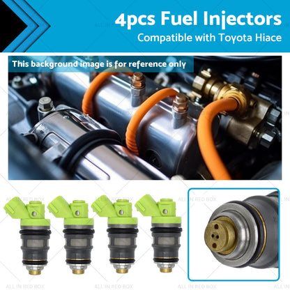 4 x Fuel Injectors for Toyota Hiace RZH103 RZH113 RCH12 RCH22 2RZ-E 2.4L (95-04)