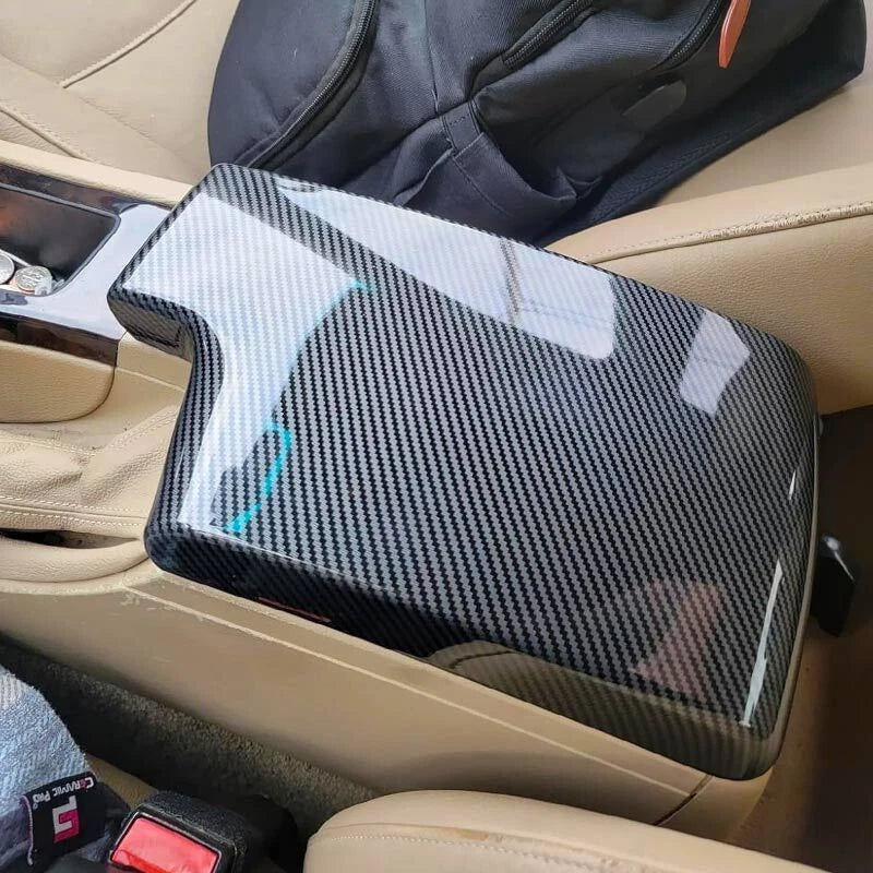Carbon Fiber Armrest Lid Cover Trim 1x for BMW 3er (2005–2013)