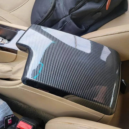 Carbon Fiber Armrest Lid Cover Trim 1x for BMW 3er (2005–2013)