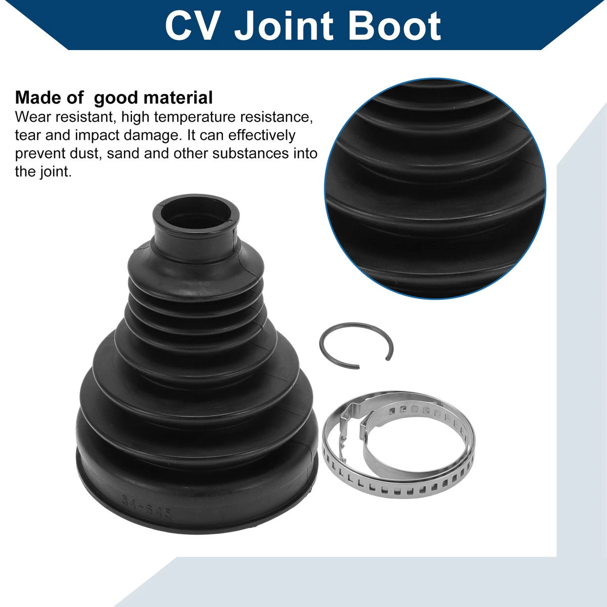 Inner CV Joint Boot Kit w/ Clamps for Land Rover Discovery Sport (2015-2023)