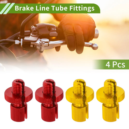 4 x M10 Clutch Brake Cable Adjuster Screw Red Gold Tone for Motorcycle