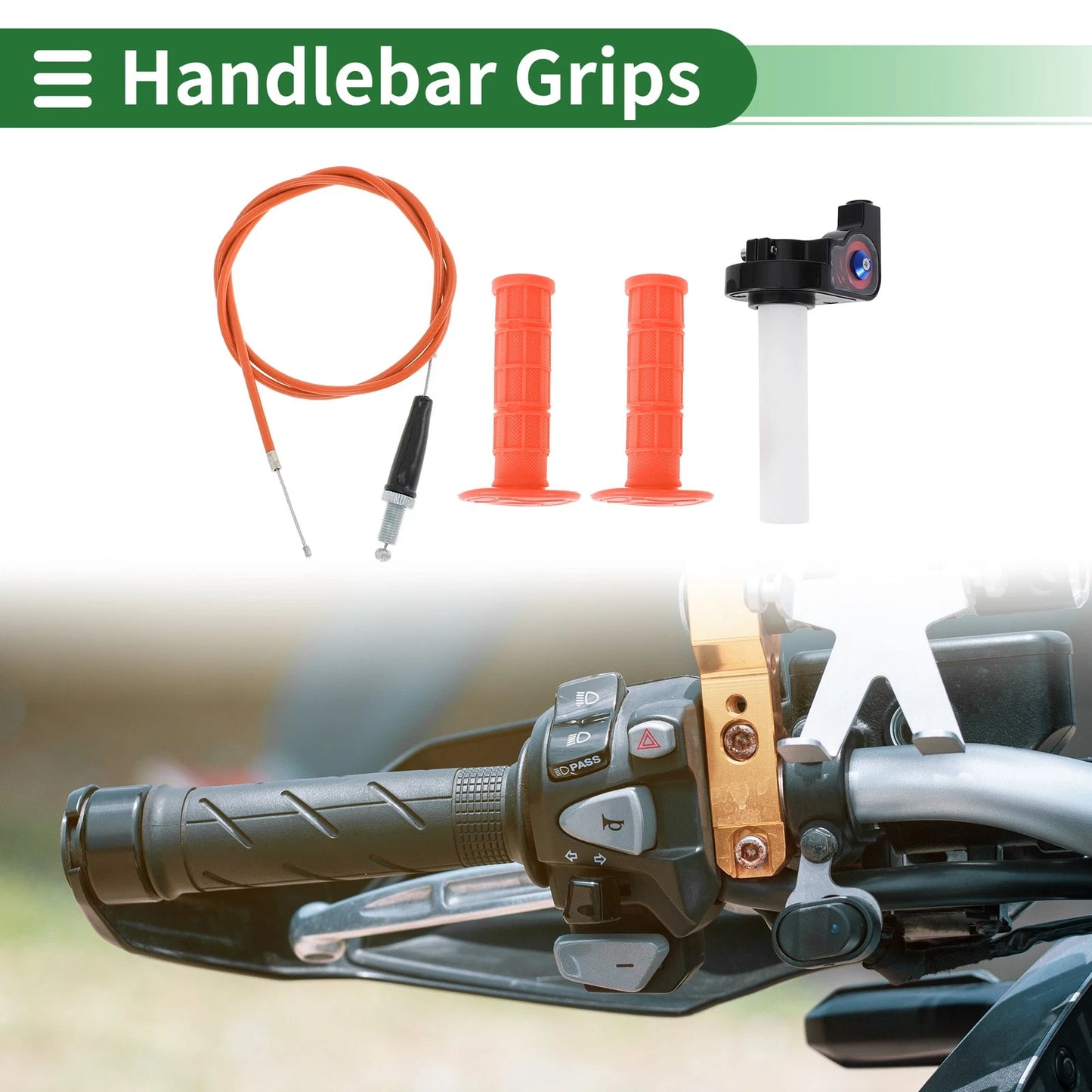 7/8" 22mm Motorcycle Hand Grips End Bar Covers for Make Model