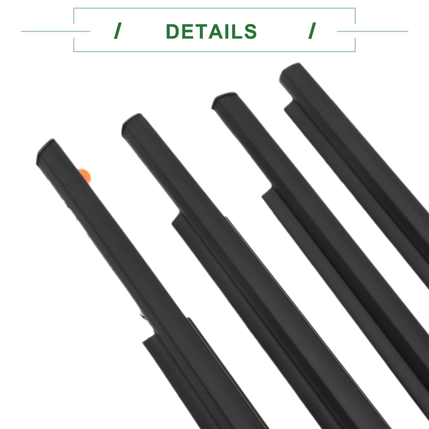4 x Weatherstrip Window Seal for Toyota Prius (2004-2009) Black