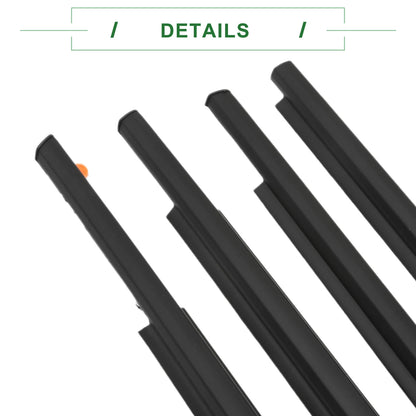 4 x Weatherstrip Window Seal for Toyota Prius (2004-2009) Black