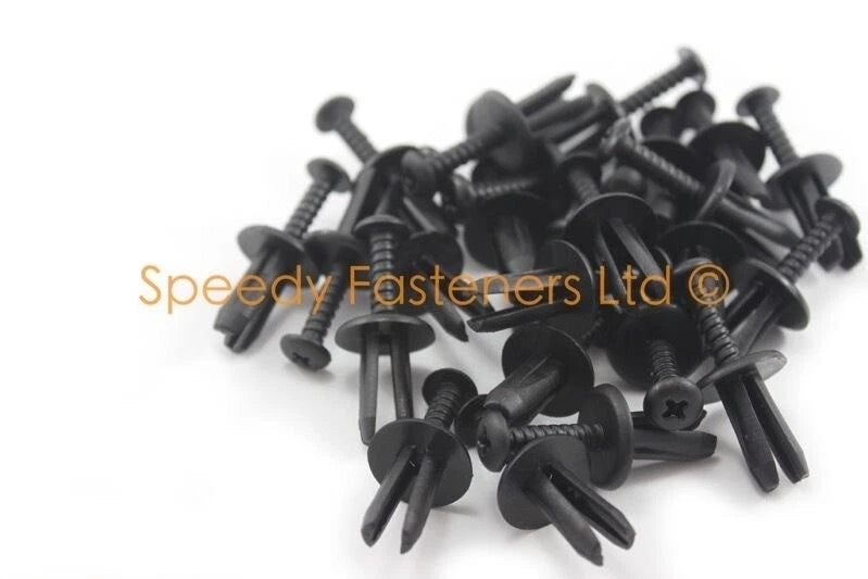 25x Plástico Remache Tornillo Roscado m8 8mm for Car Moto Molduras