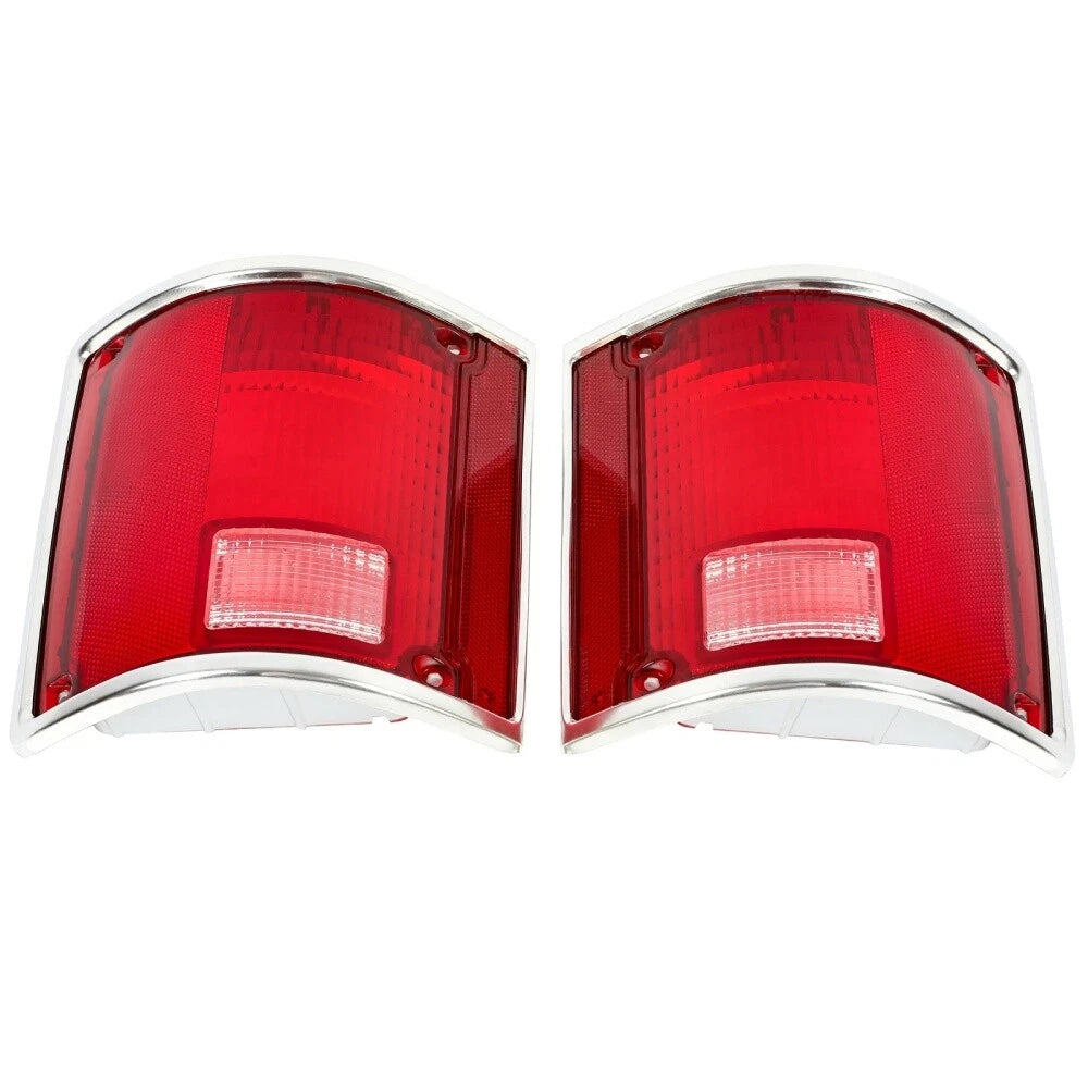 Left & Right Tail Light Lens for Chevrolet C10 C20 C30 Suburban Jimmy (1973-1991)