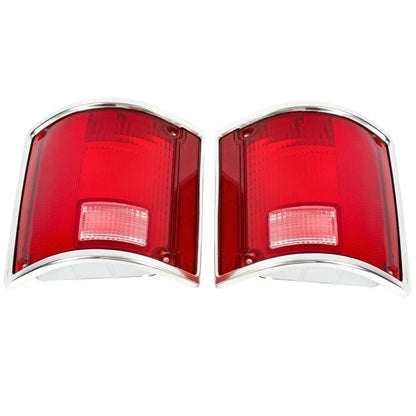 Left & Right Tail Light Lens for Chevrolet C10 C20 C30 Suburban Jimmy (1973-1991)