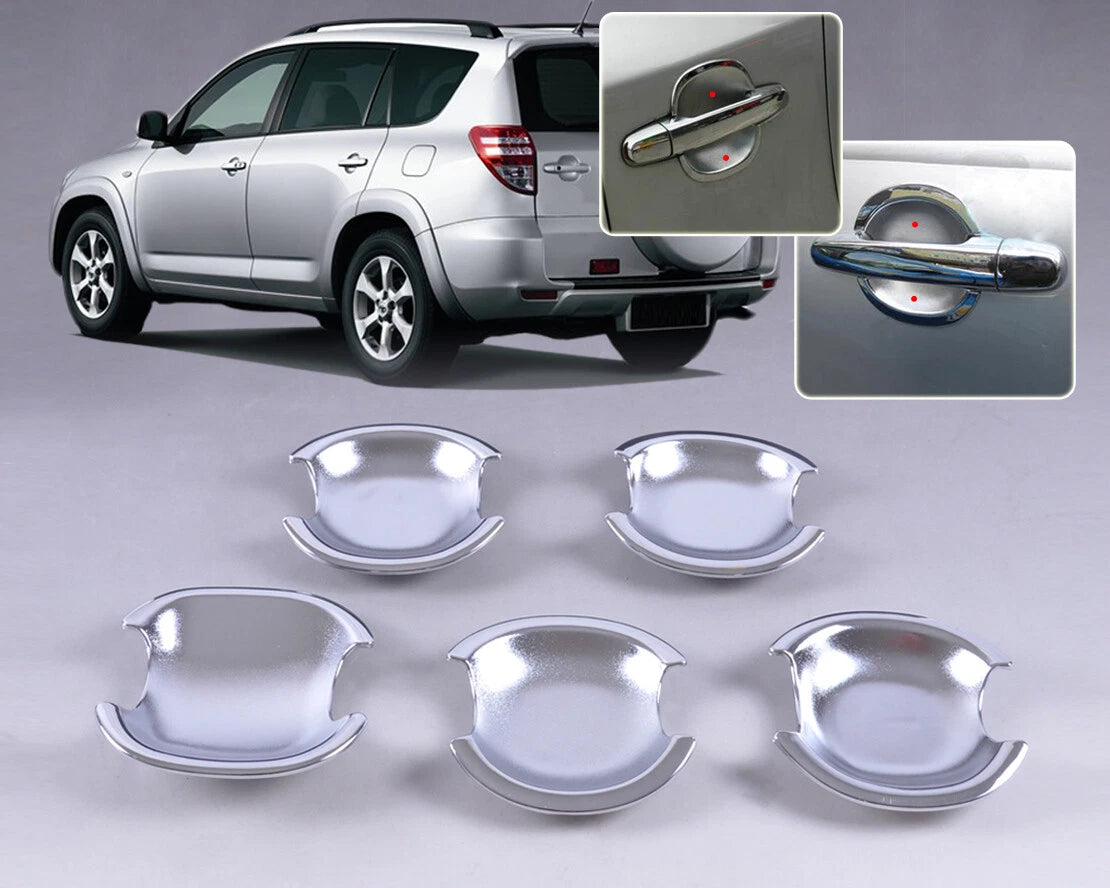 5 x Chrome Door Handle Cup Bowls for Toyota RAV4 (2006-2009)