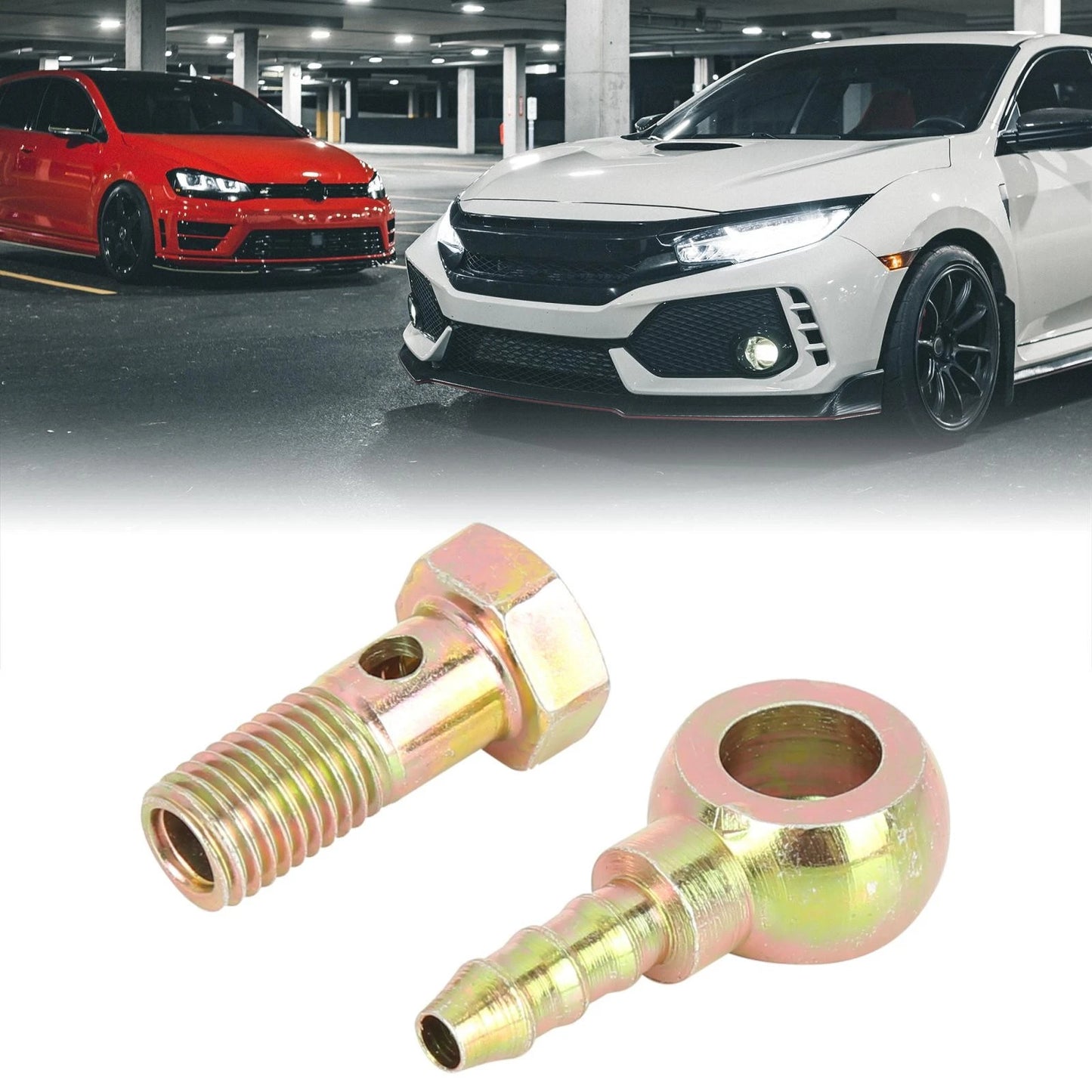 Banjo Hose Barb Bolt Fittings 8mm/0.31" 2 x Banjo Bolt Washer for Motorcycle