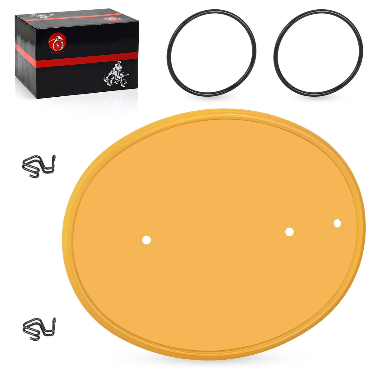 Yellow Front Side Number Plate With Clips & Bands for Honda Z50R (1979–1987)