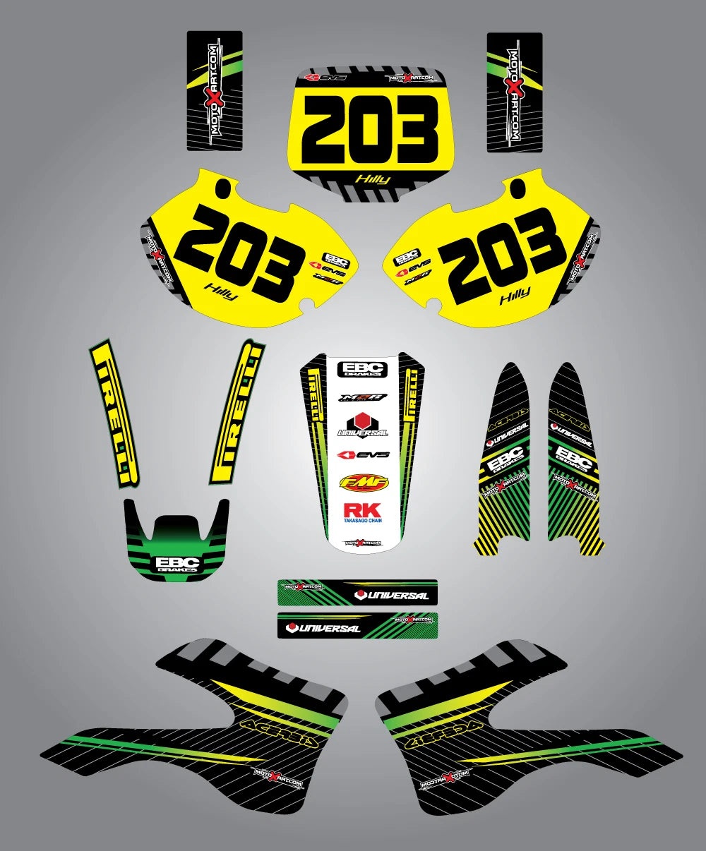 Custom Graphic Kit for Kawasaki KX250 (1999-2002)