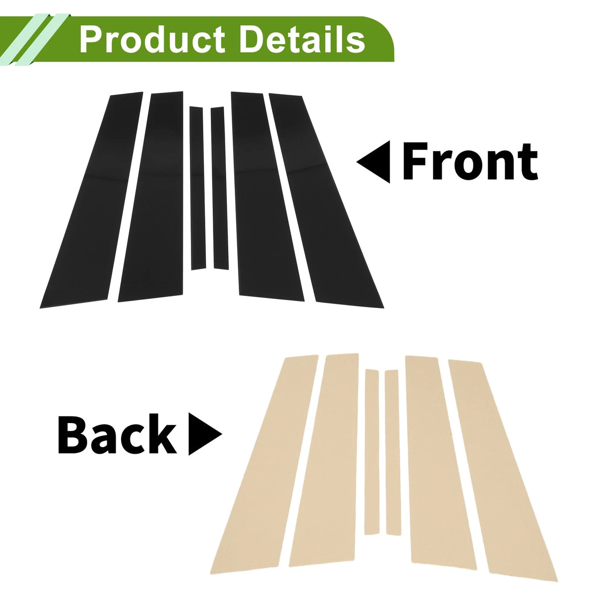 6 Pcs Black Door Pillar Window Trim for BMW 3-Series (2019-2022)