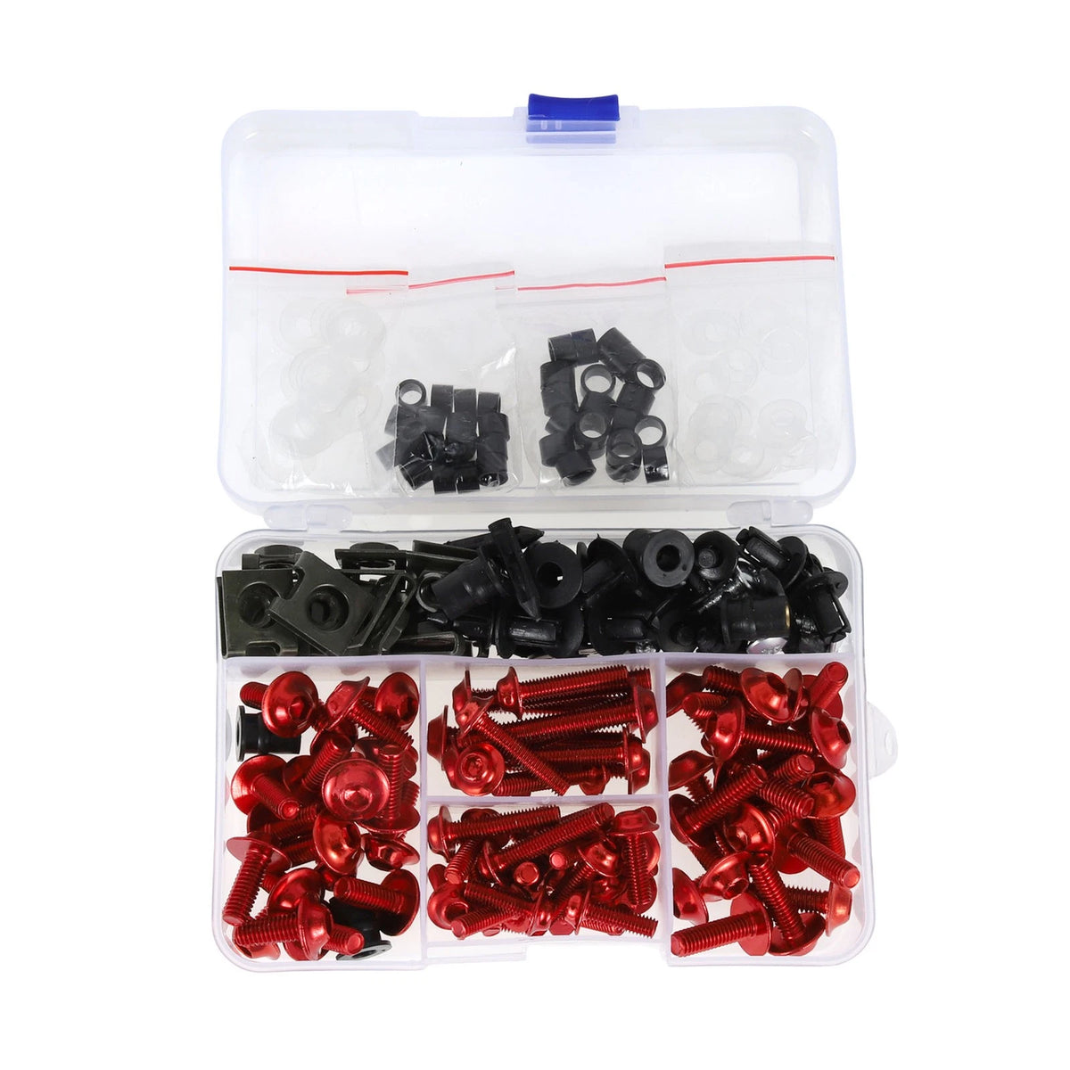Windshield Bolts Stainless Steel Rubber Red for Kawasaki Yamaha Suzuki