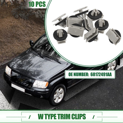 Trim Clips for Jeep Grand Cherokee 2012-2021 - 10 x Car W Type Clips