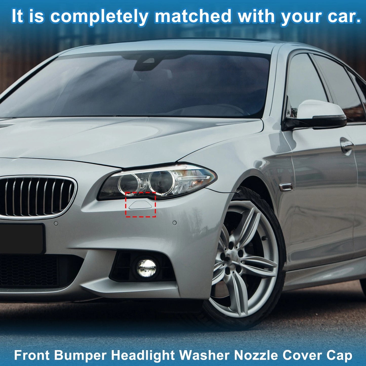 Front Left Washer Nozzle Cover for BMW 528i (2011-2016) Unpainted