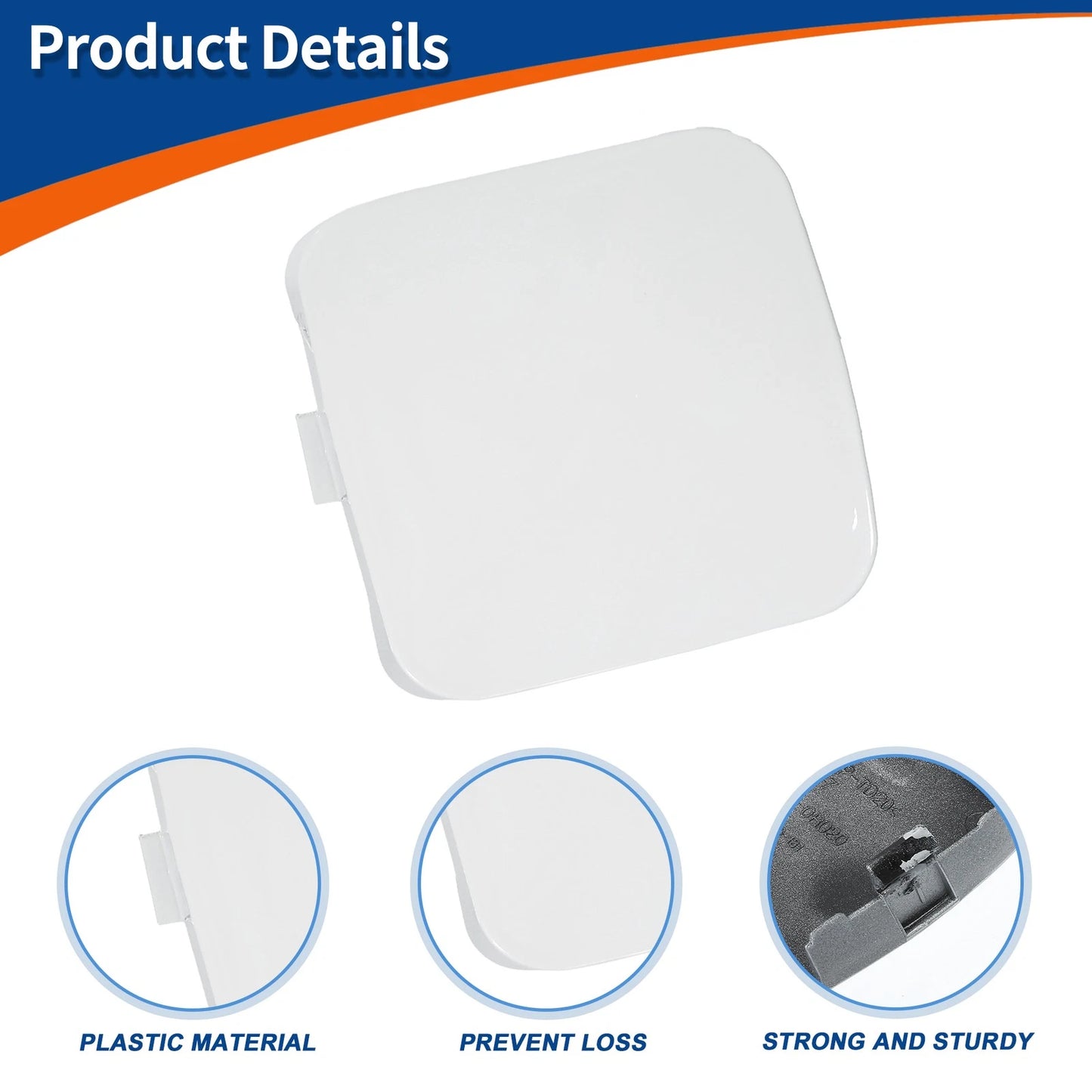 Front Car Bumper Tow Hook Cover for Toyota Rav4 (2009-2011) White