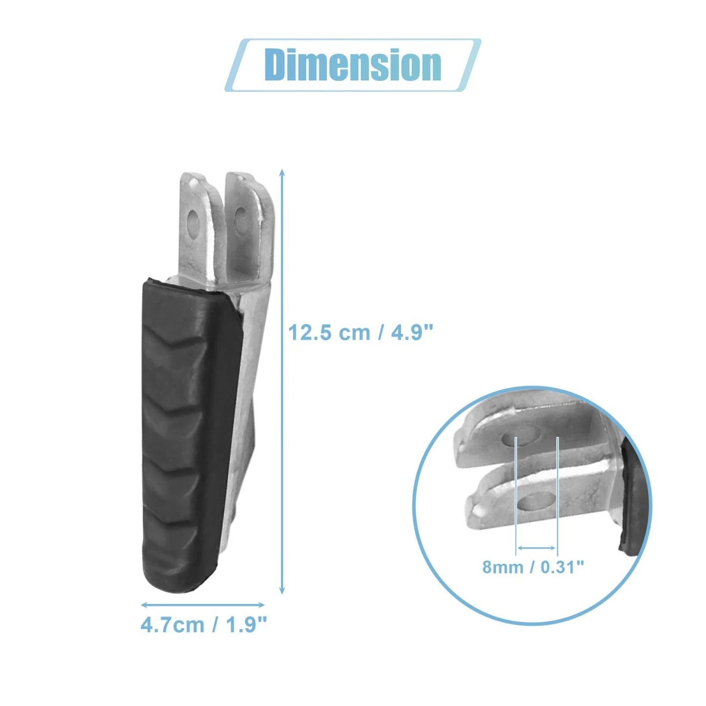 8mm Aluminum Alloy Motorcycle Footpegs for BMW