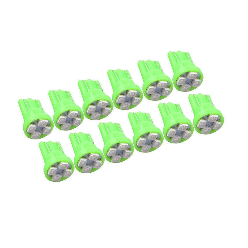 12 x T10 Wedge 4 SMD LED Brake Light Bulbs for AC (Compatible with Multiple Models)
