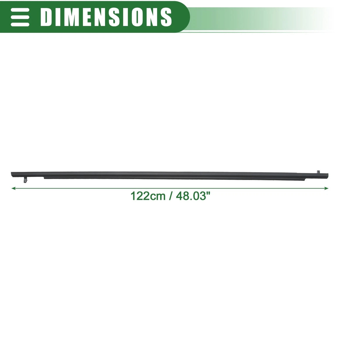 Rear Left Door Window Belt Weatherstrip for Toyota Sienna (2004-2010) Black