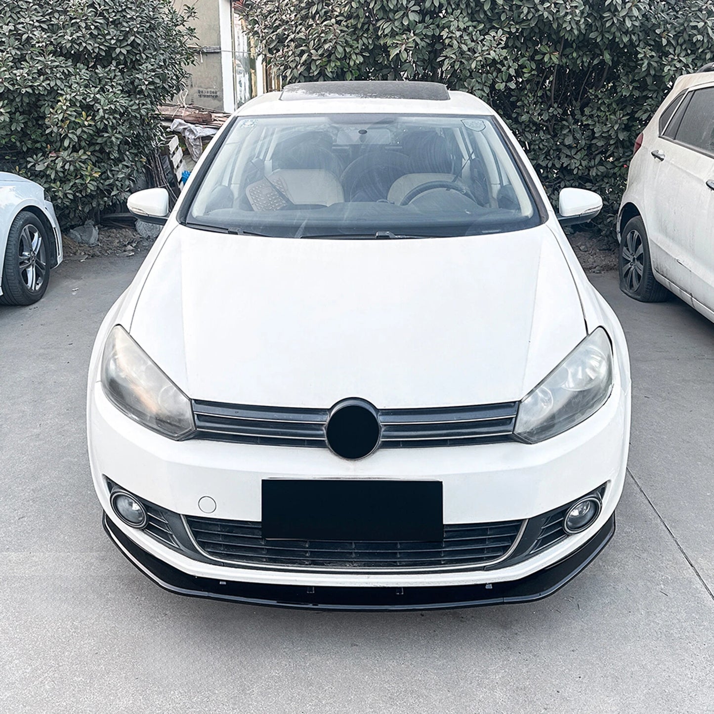 Gloss Black Front Bumper Lip for VW Golf 6 MK6 (2008-2012)