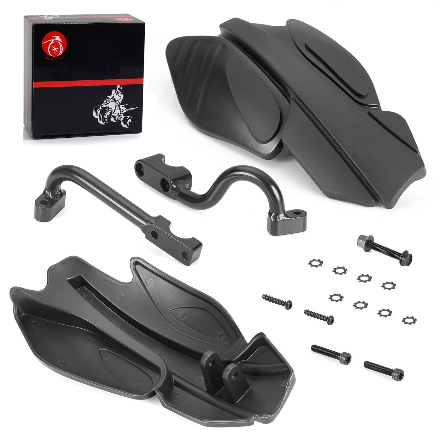 Black Hand/Wind Guard Bracket Mount Kit for Polaris Sportsman 570/800/850/1000