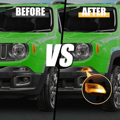 Front Park Turn Signal Lamp Light for Jeep Renegade (2015-2018) 2 x