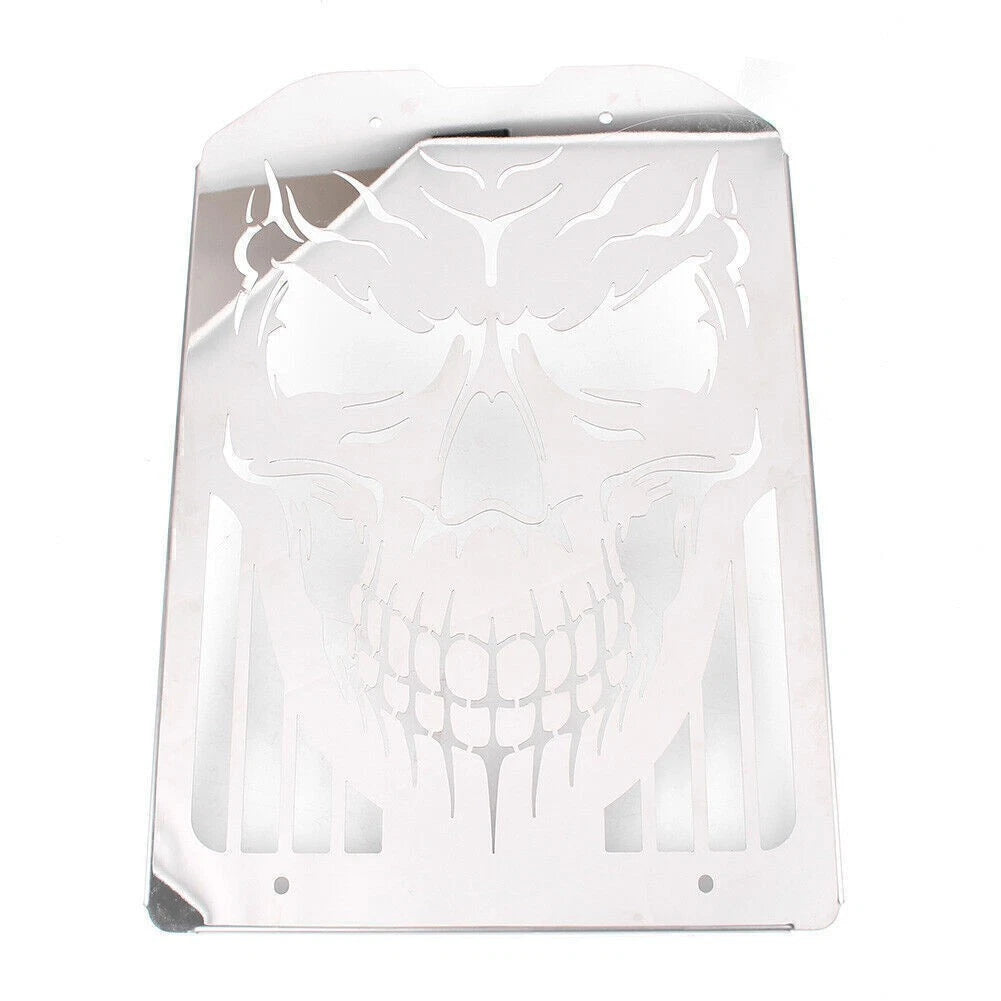 Racing Skull Polished Radiator Grill for Kawasaki Vulcan VN1500 VN1600 (2002-2008)
