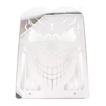Racing Skull Polished Radiator Grill for Kawasaki Vulcan VN1500 VN1600 (2002-2008)