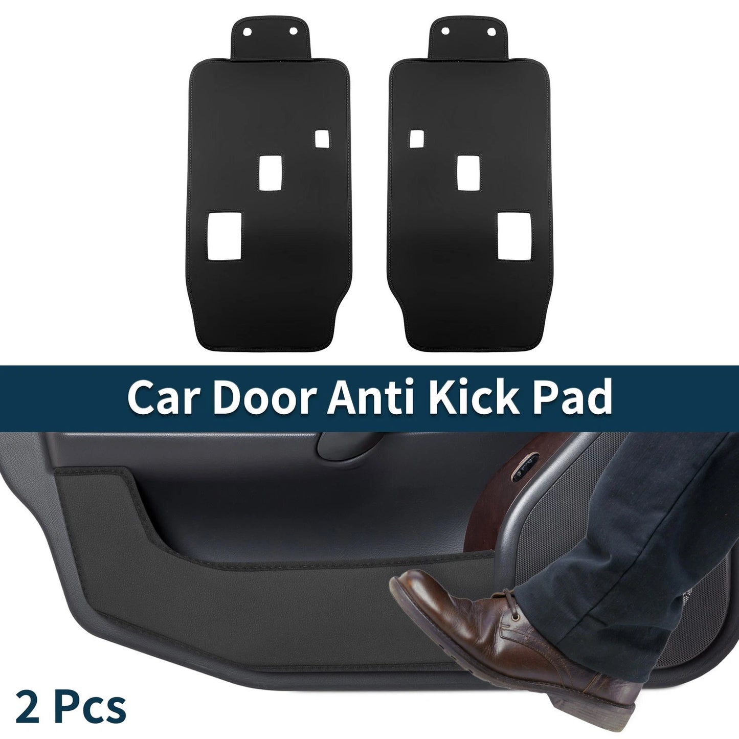 Car Door Anti Kick Pad Sticker 2 x Black for Toyota Vellfire Alphard 40 Series