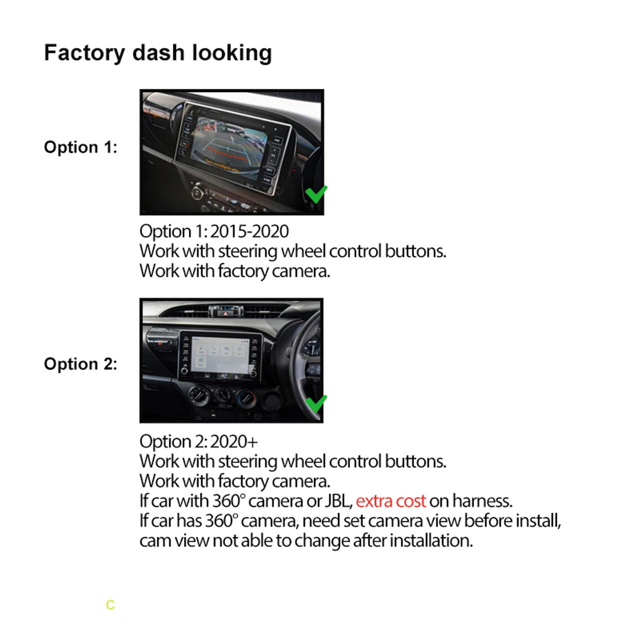 13" Wireless CarPlay Android Auto Upgrade Kit for Toyota Hilux (2015-2022)
