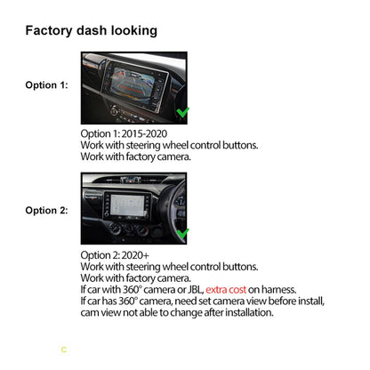 13" Wireless CarPlay Android Auto Upgrade Kit for Toyota Hilux (2015-2022)