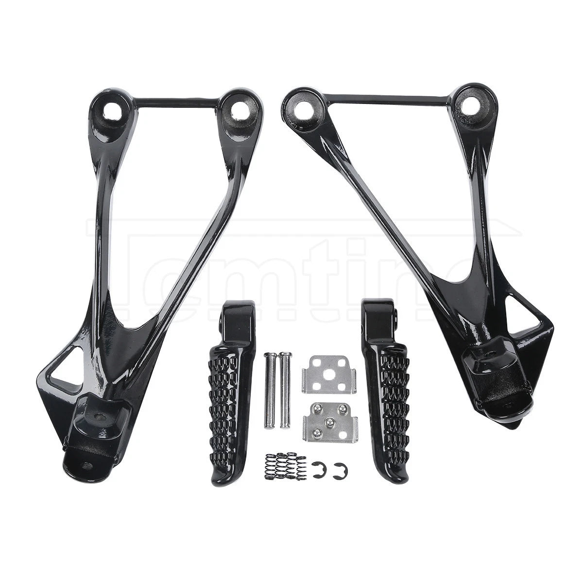 Black Rear Passenger Footpegs for Kawasaki Ninja ZX6R (2005-2008)