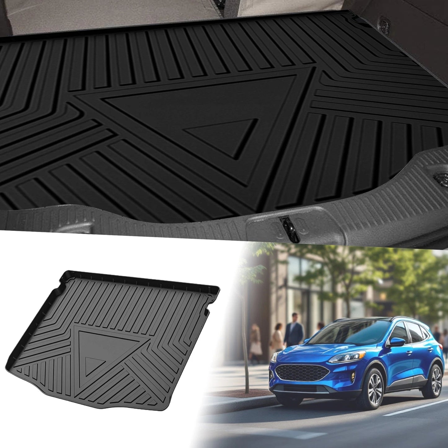 Flat Face Cargo Liner Rear Trunk Mat for Ford Escape (2020-2024) 1 Pc