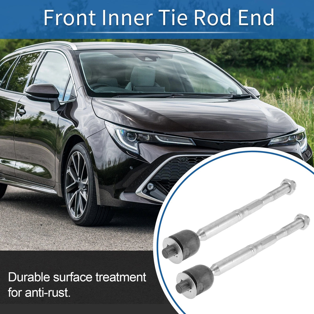 2 x Front Inner Tie Rod End Links for Toyota Highlander RX330 RX350