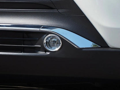 ABS Front Fog Light Lamp Chrome Cover Trim for Toyota Harrier Venza (2020-2024)