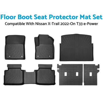 TPE Anti-Slip Car Mats Set for Nissan X-Trail T33 e-Power (2022-On)