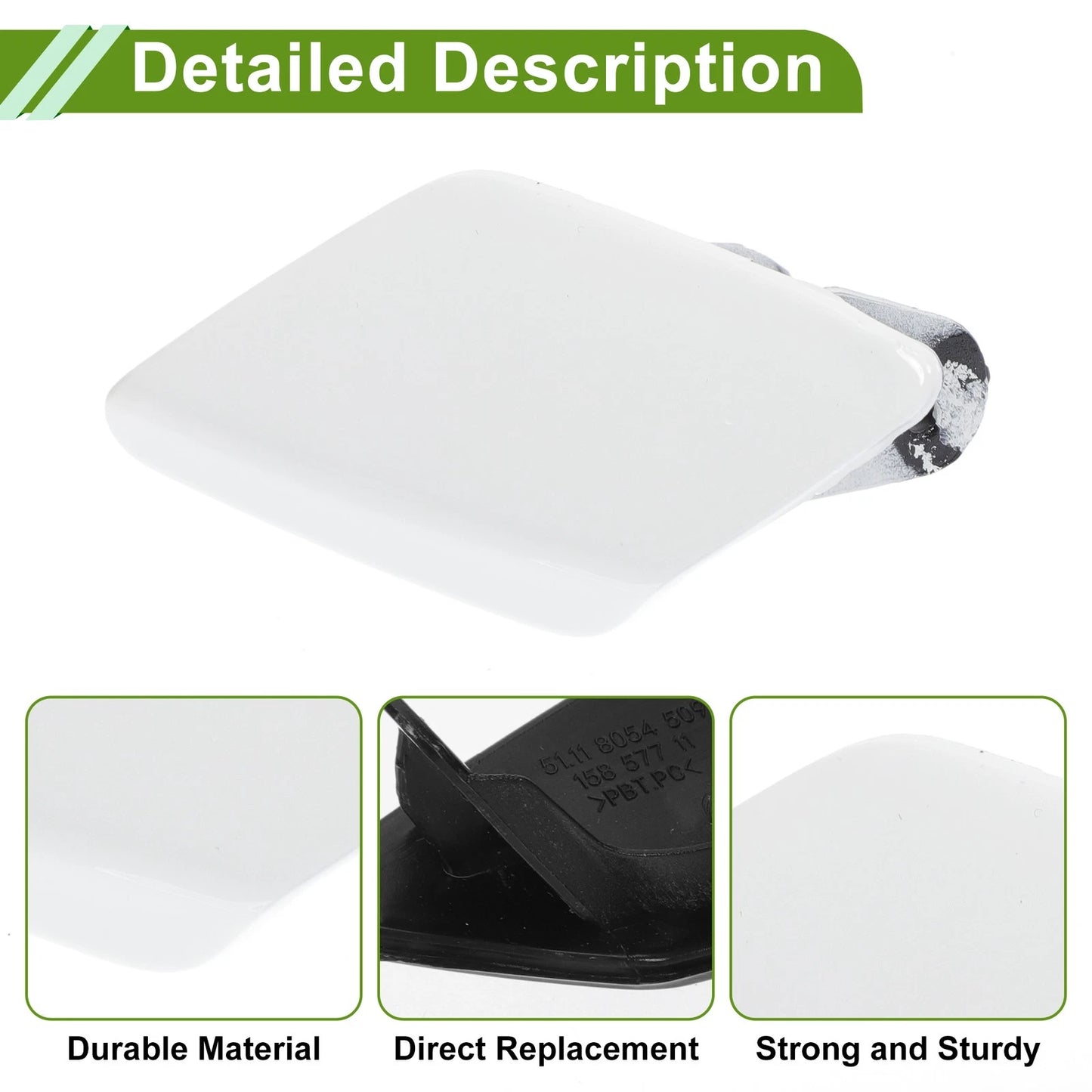 Front Left Washer Nozzle Cover Cap for White BMW 428i (2014 - 2016)