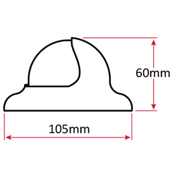 Boat Compass Surface Mount Powerboat Compass White with Light