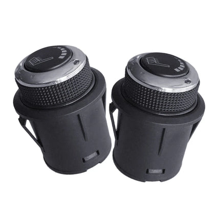 2 x Round Hi-Lo 6 Level Car Seat Heating Pad Button Switch Kit for Universal Cars