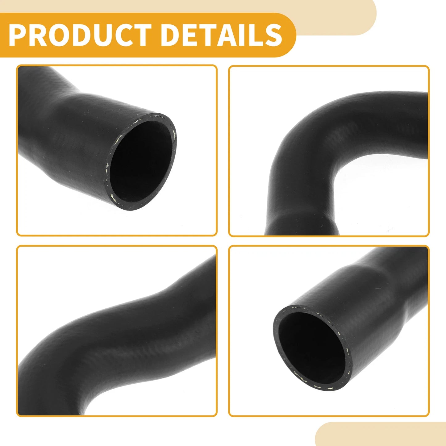 Radiator Hose for BMW 5 Series E39 523i 528i (1995-2000) Rubber Black