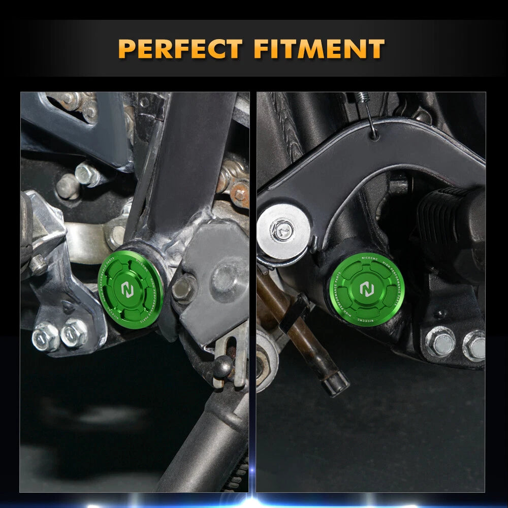 Frame Plugs Swing Arm Caps for Kawasaki KLR650 (1987-2023)
