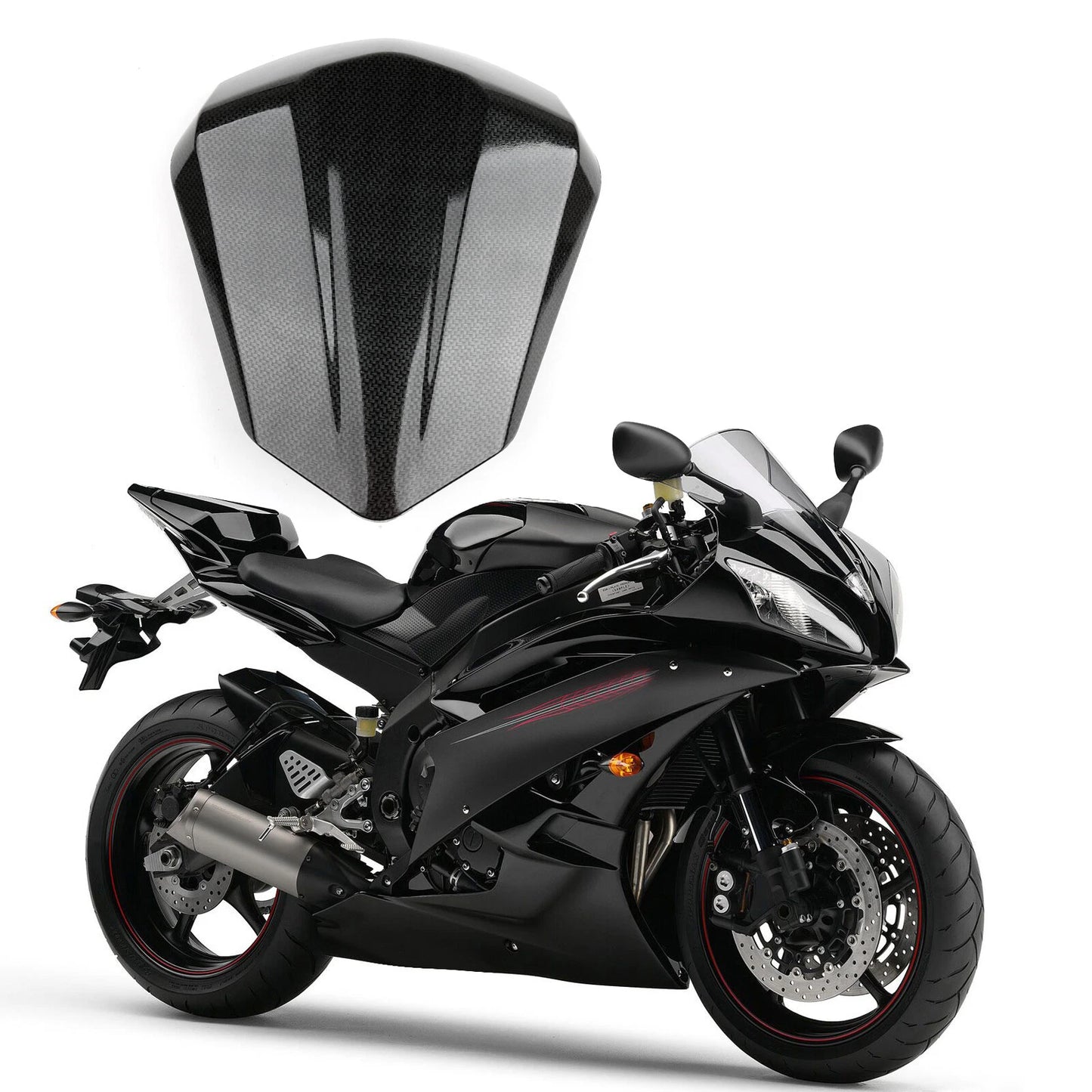 Pillion Seat Cover for Yamaha YZF R6 (2006-2007) Carbon F3