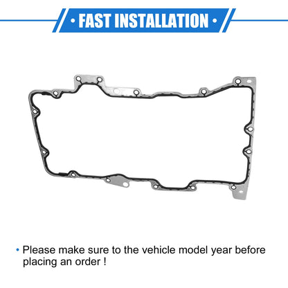 Oil Pan Gasket for Ford 2.5L 3.0L V6 (1995-2005) - Durable Rubber Black