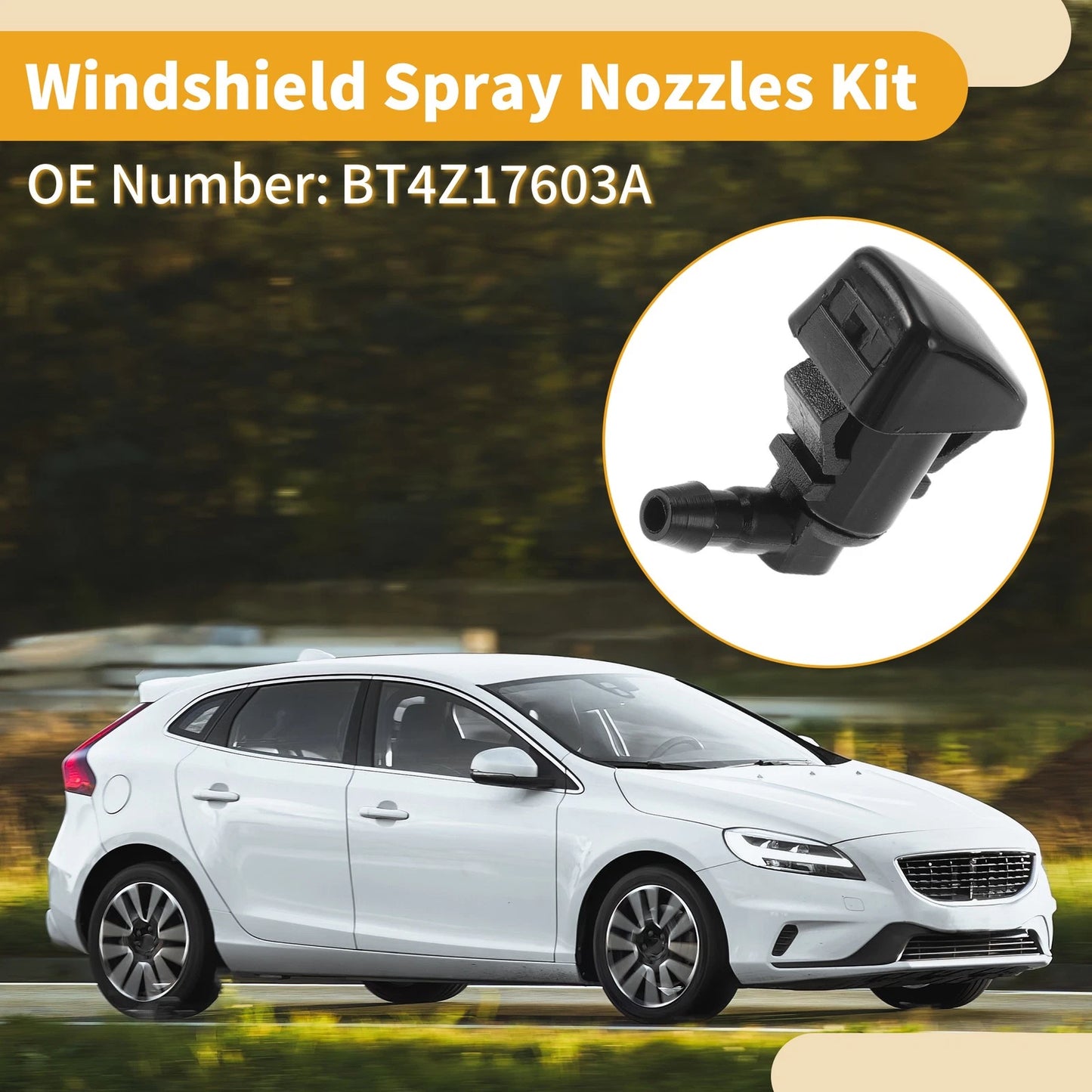 Windshield Washer Nozzle Kit for Ford Edge (2011-2014) with Gaskets
