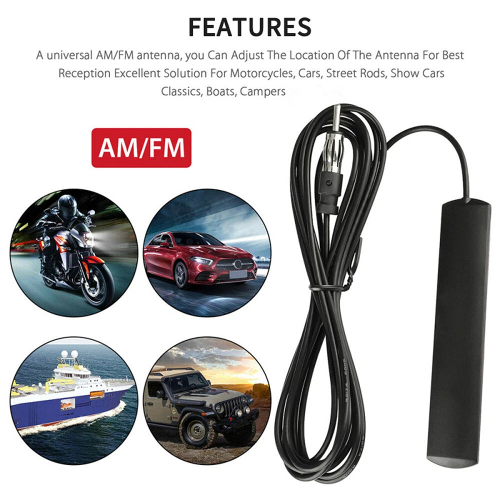 Universal Car Interior Hidden Amplified Antenna for Stereo AM/FM Radio